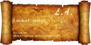 Lenkei Antal névjegykártya