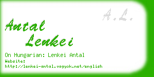 antal lenkei business card
